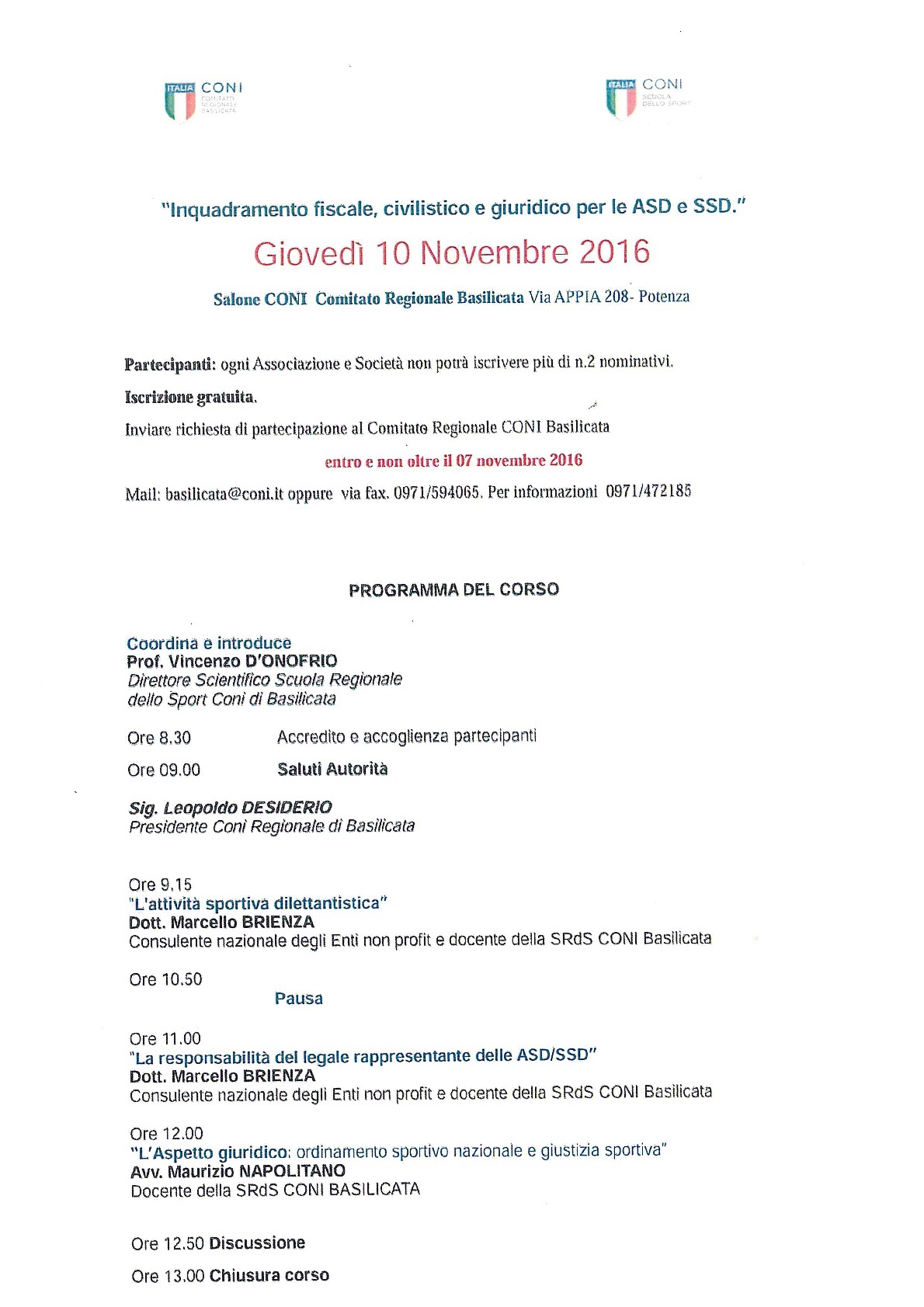 Inquadramento fiscale, civilistico e giuridico per le ASD e SSD